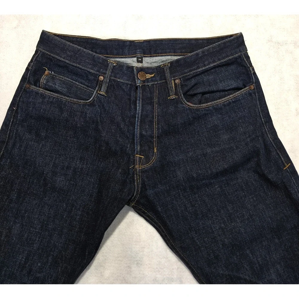 Freenote Cloth Jeans 32 x 28 29 Selvedge Blue Straight Leg Made In USA - Picture 2 of 8